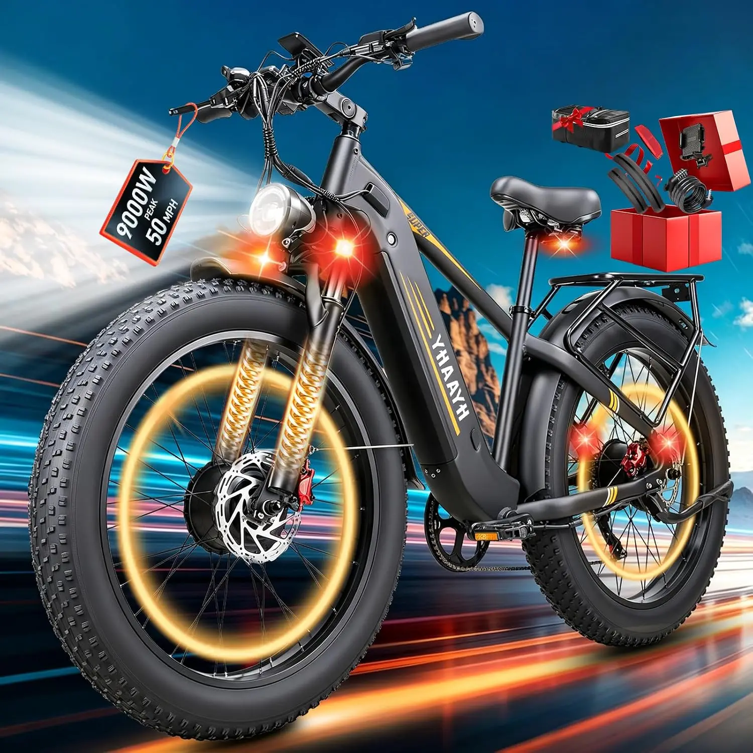 9000W Peak Dual Motor Electric Bike Adults 50MPH Off-Road Motorcycle, Customized