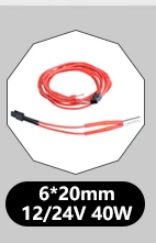 Trianglelab 24V 70W Heizpatrone Rot 6x20mm Mit 100CM Kabel 3D-Drucker für V6 HOTEND Volcano MK8 MK9 CR-10 Ender 3 – Detail 5