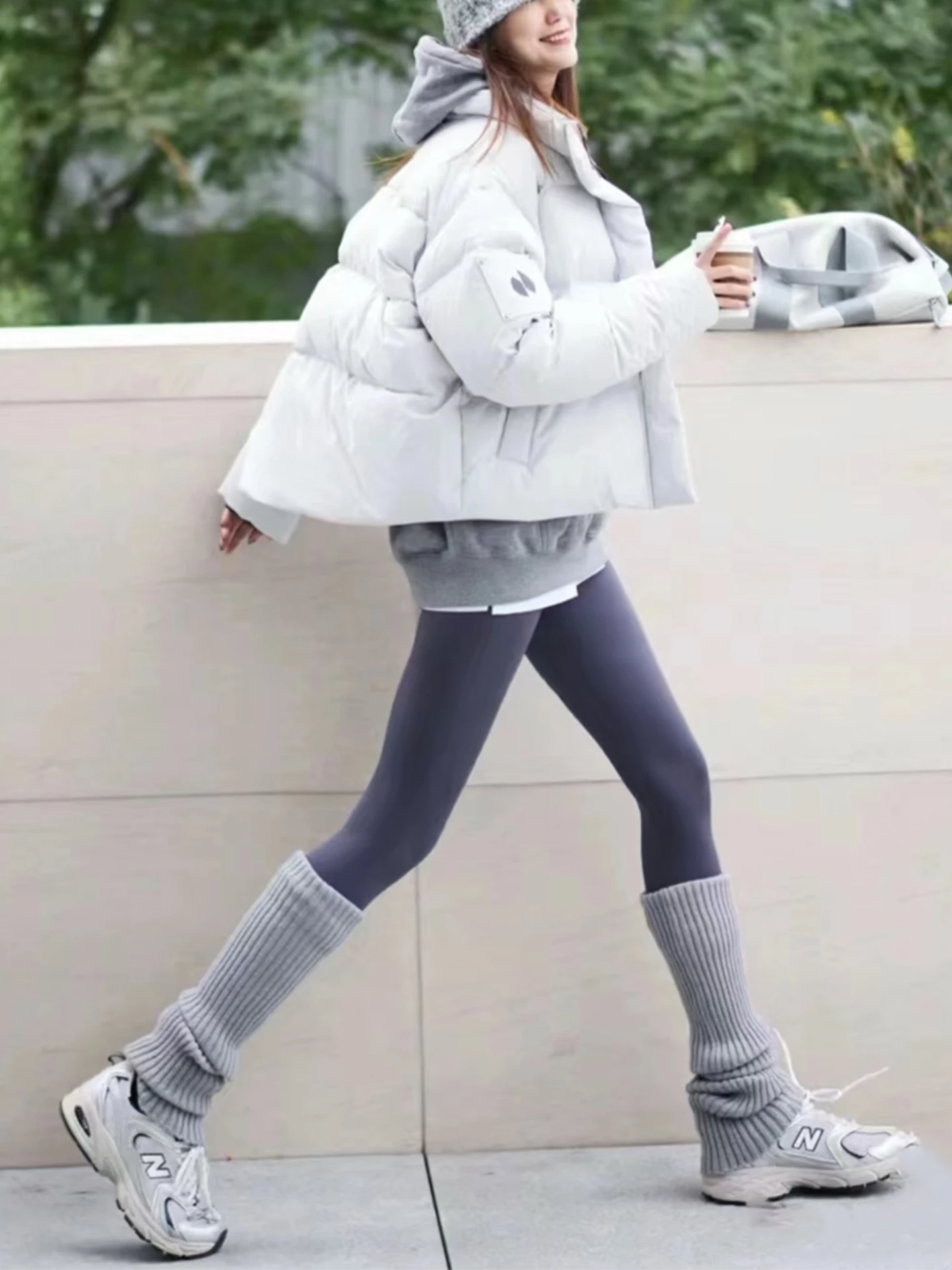 Basic House Women's Yoga Pants High Waist Butt Lifting Thin Fce Spor Base Layer Trousers for Winter Outdoor Wear