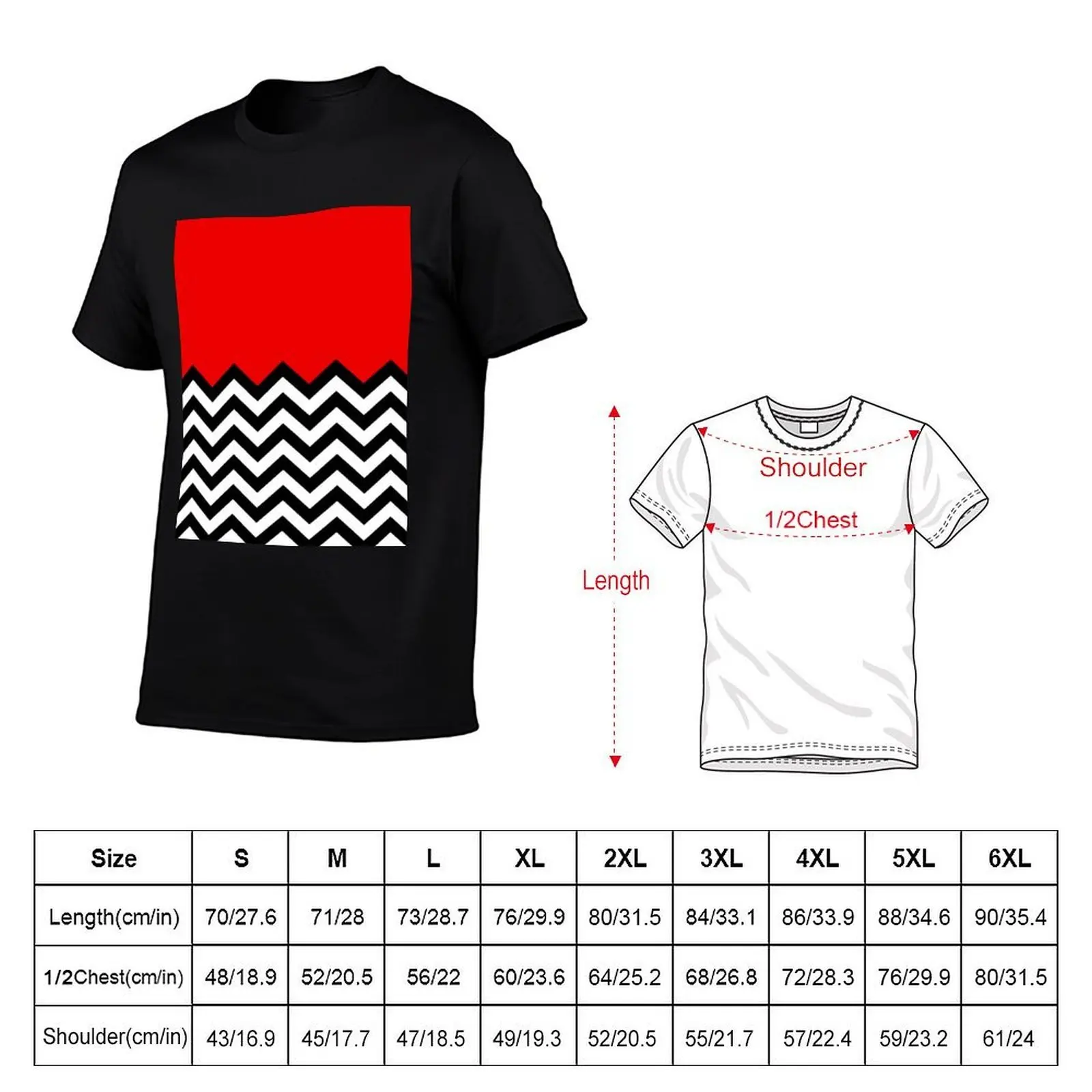 Twin Peaks - Black Lodge Pattern T-Shirt vintage clothes shirts graphic tee men graphic t shirts
