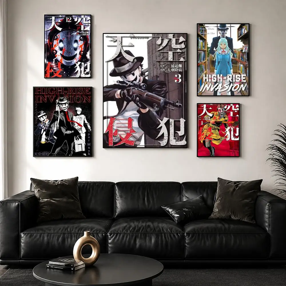 Survival Horror Anime H-High-Rise I-Invasion Poster Wall Art Print Sticker for Bedroom Living Room Dorm Office Modern Home Decor