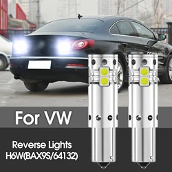 2pcs LED Backup Light Blub Reverse Lamp H6W BAX9S 64132 Canbus No Error For VW Passat CC B6 2008 2009 2010 2011 2012