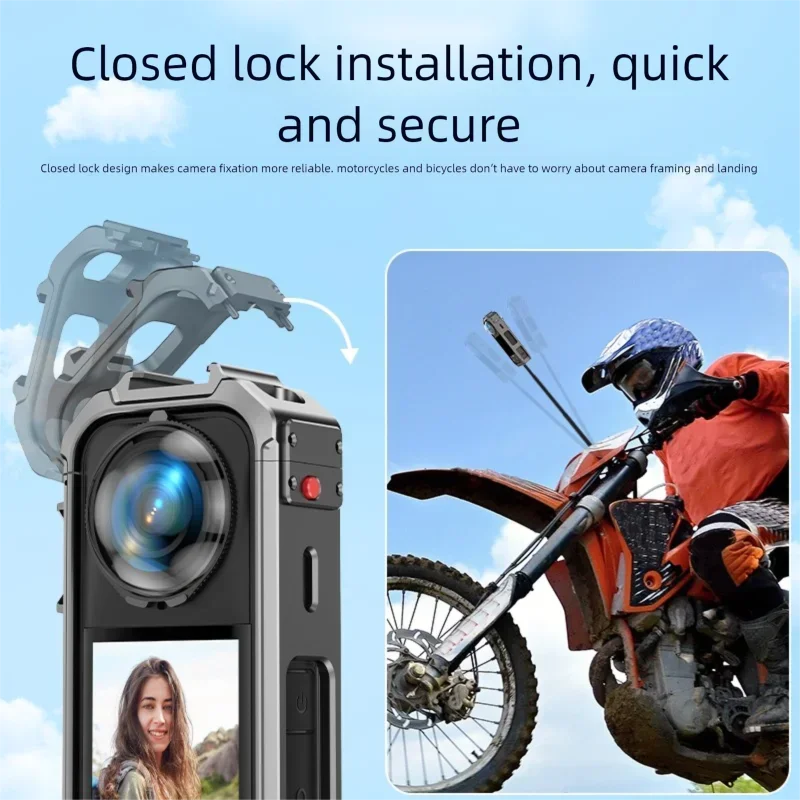 AFaith ل Insta360 X5 الإفراج السريع قفص أرنب سبائك الألومنيوم خفيفة للغاية إطار حماية الكاميرا Insta 360X5 الملحقات