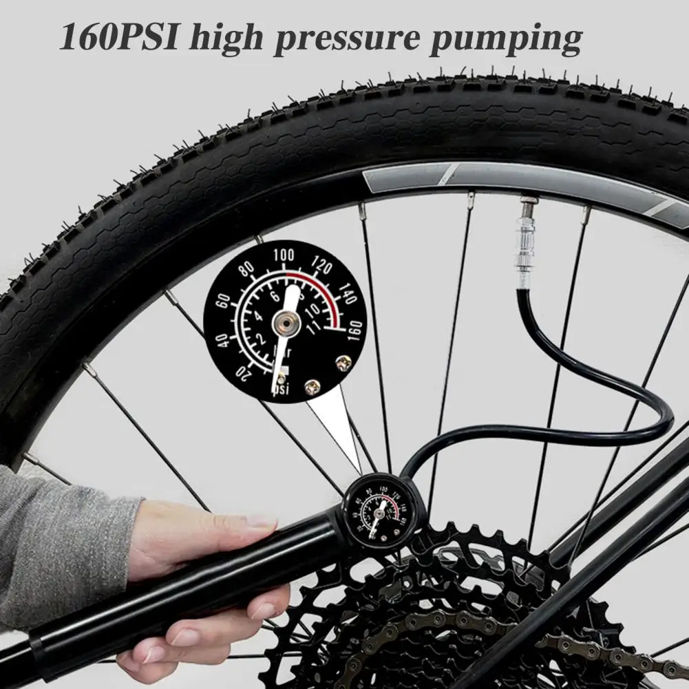 160psi bicykl čerpadlo přenosné mini jízdní kolo čerpadlo s měrný tlak měrka pro mtb silnice motorky aluminium slitina inflator pro hora bicykl