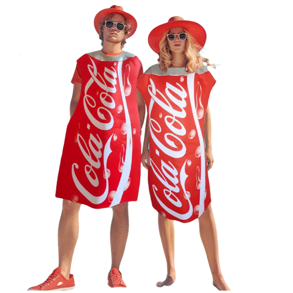 

loween Cosplay Coca-Cola Costume Adult Stage Performance Beverage Outfit Funny ow Clothes Chinese Production 2025 Spring