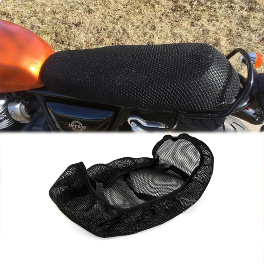 For Royal Enfield Interceptor 650 Interceptor650 2024- Motorcycle Breathable Sun Protection Waterproof Mesh Seat Cushion Cover