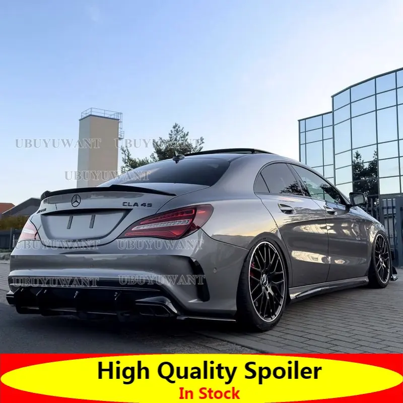 CLA Class Carbon Fiber Rear Spoiler Trunk Wings For Mercedes Benz CLA45 W117 C117 CLA 200 250 260 Sedan 2013-2018