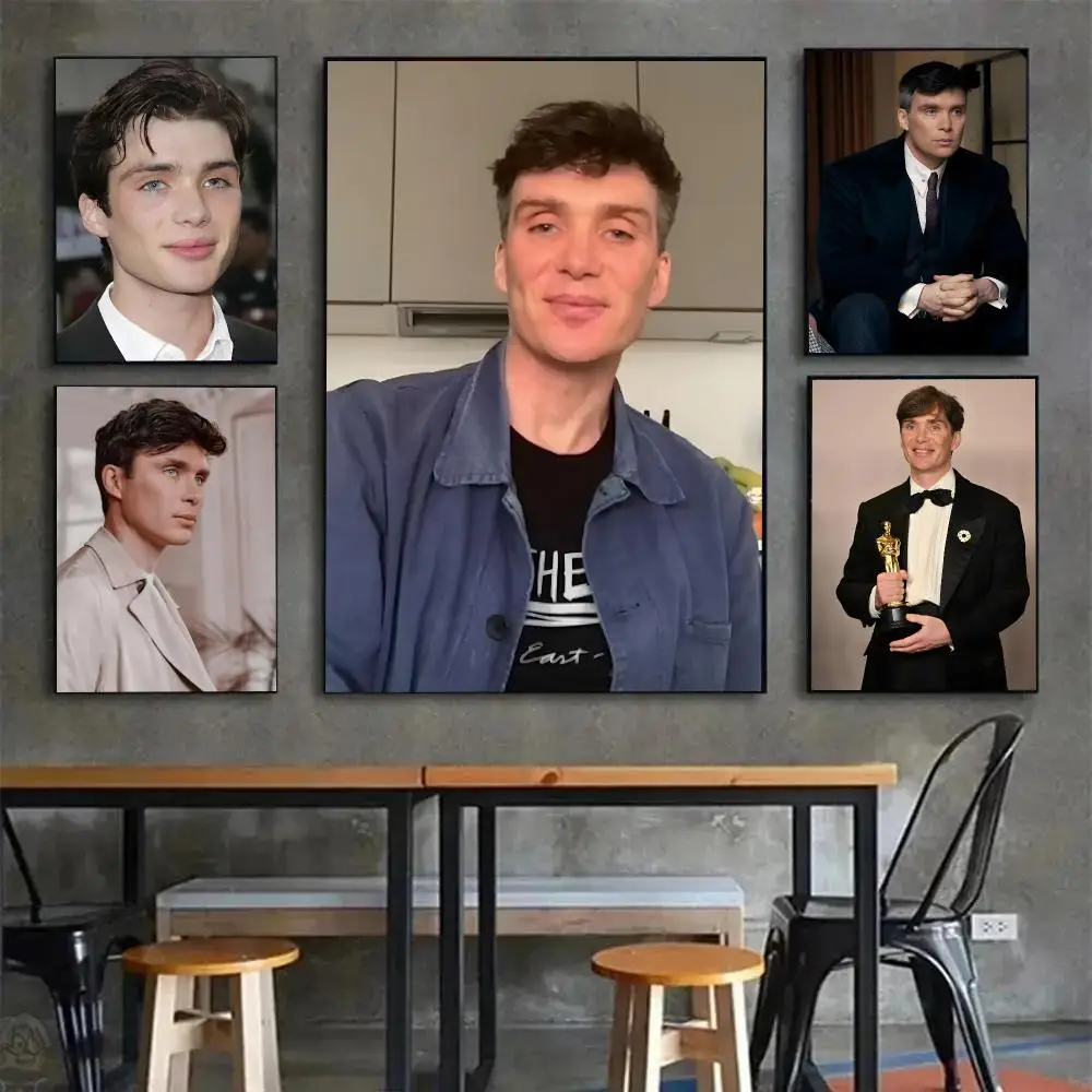 Actor Individual Cillian Murphy Poster Painting Wall Art Mural for Living Room Home Decor and Gifts