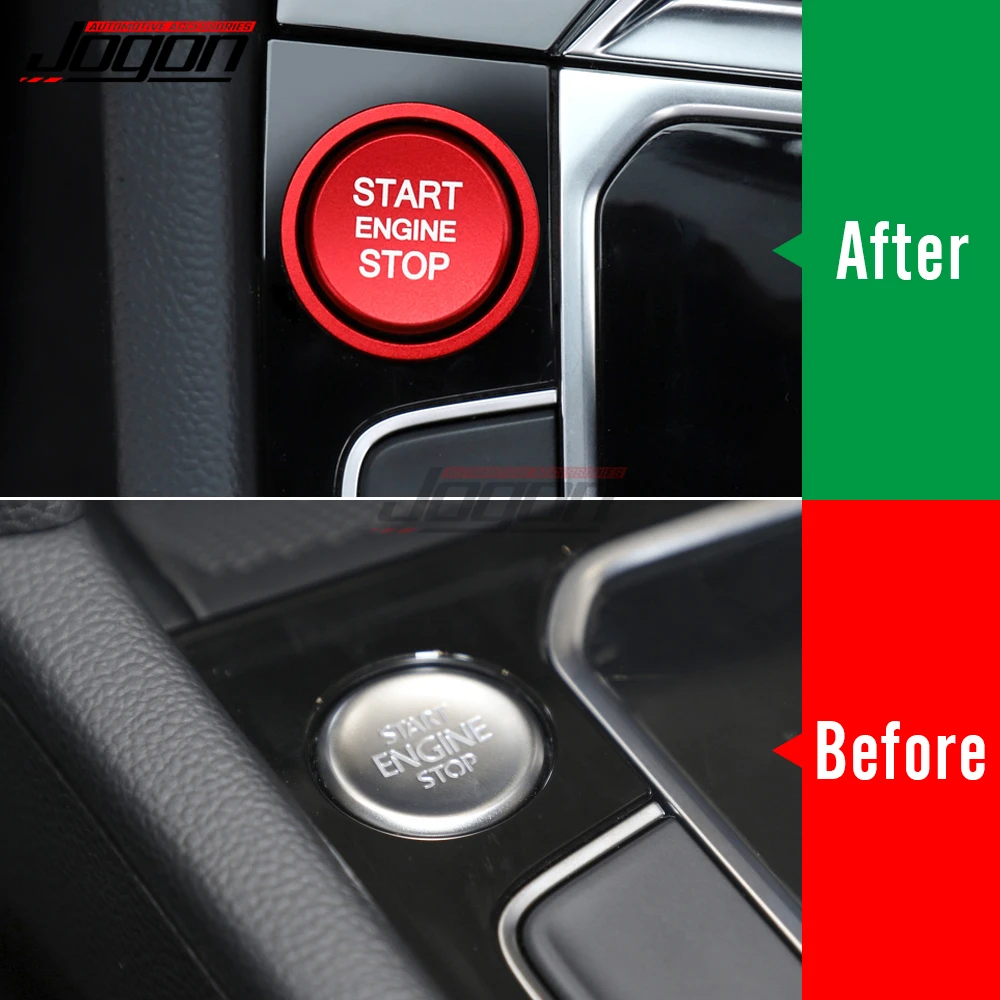 Auto Motor Start Stop Taste Ring Abdeckung Trim Für Volkswagen Magotan Passat B8 Arteon CC Jetta Golf MK7 T-roc Auto Zubehör