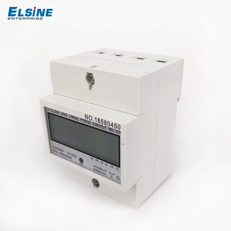 Three-phase four-wire energy meter Din rail LCD display smart meter DTS238-4 ZNS