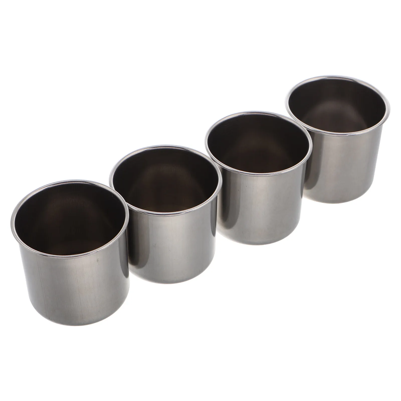 

4 Pcs Stainless Steel Water Cups Household Mini Goblets Silver Metal Drinking Glasses Children's for Kindergartens