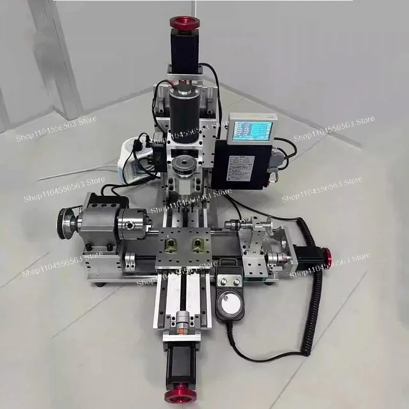 Integrated Turn-Mill-Drill Machine, 750W Servo Motor Precision Lathe with Numerical Control System