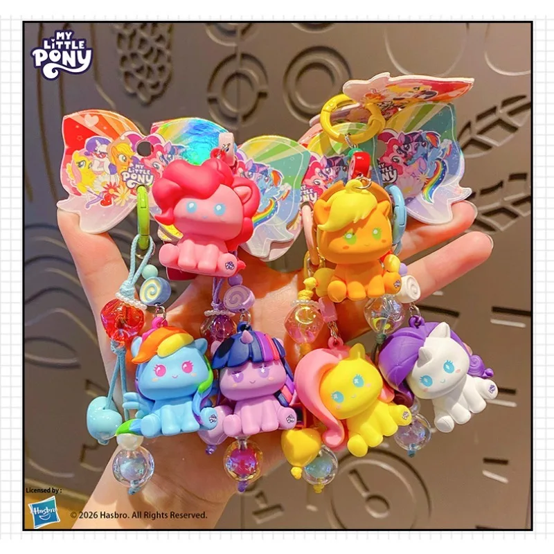 

My Little Pony Keychain Kawaii Twilight Sparkle Action Figure Pendant, Trendy Toy Charm Key Ring Purse Decoration Gift for Girls