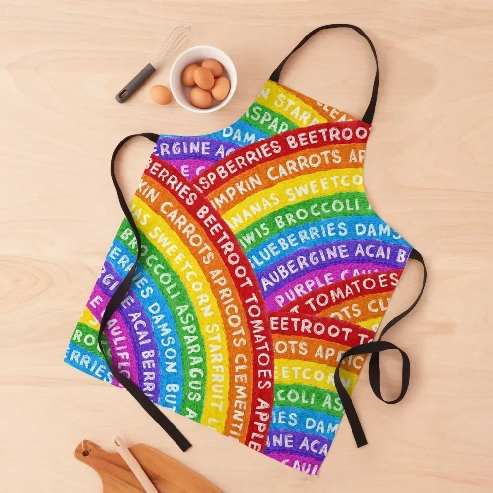 

Healthy Rainbow Apron christmas kitchen Customizable Woman Men's Kitchen nail tech supplies Apron