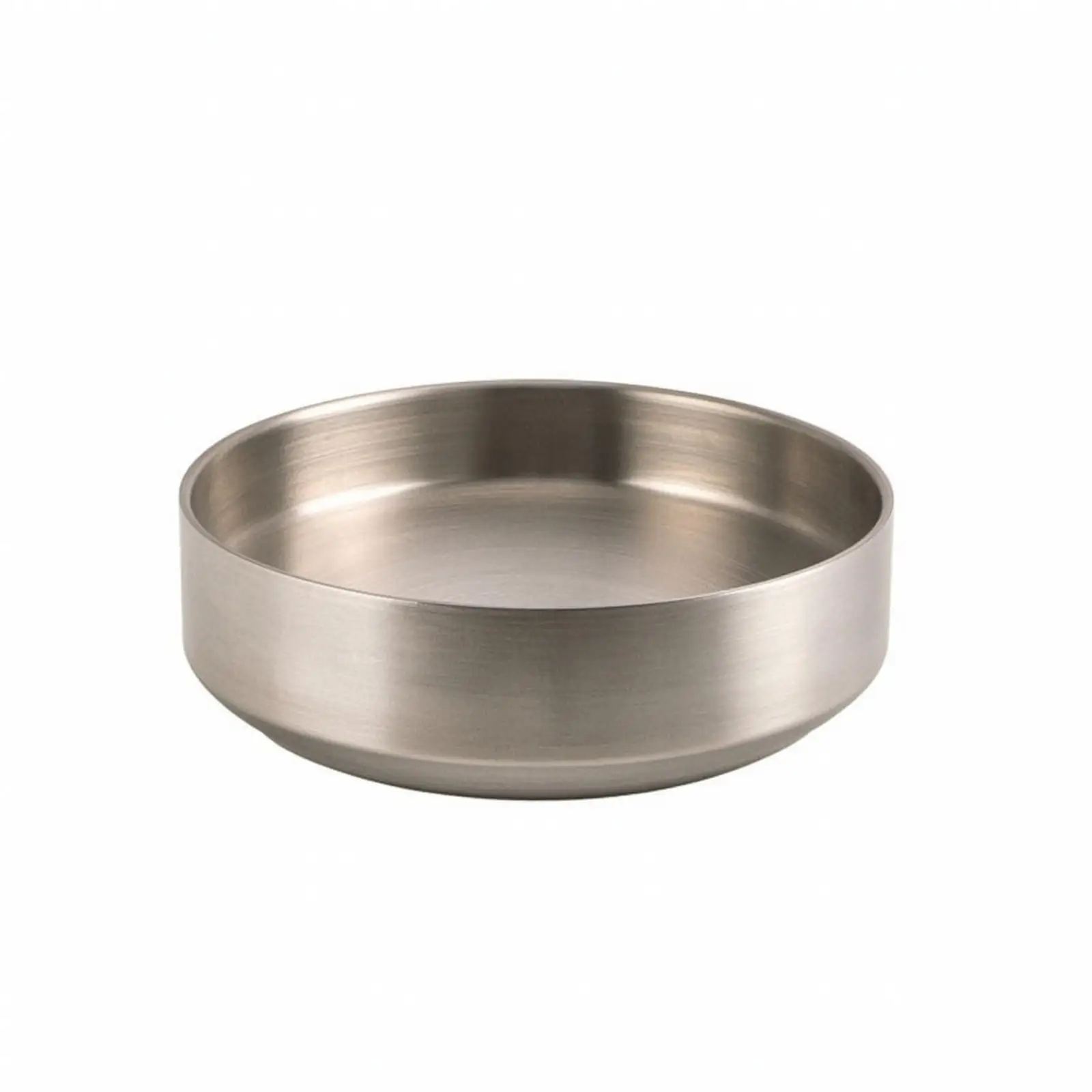 Round Metal Chilled Food Serving Bowl for Sushi Noodles Salad Ice Water Retention Double Wall Design