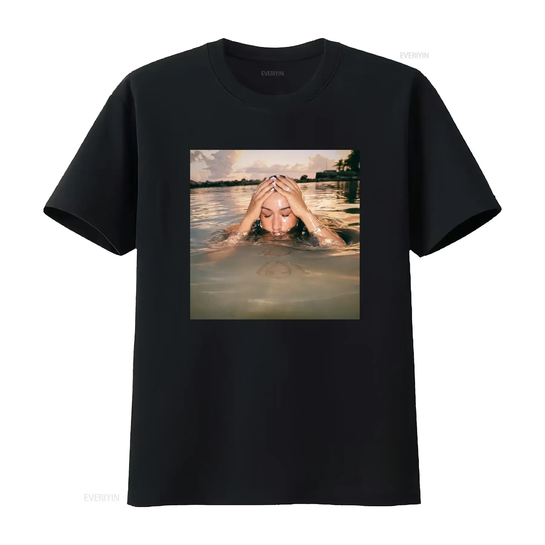 Cleo Sol T Shirt Gold Album Beach Scene Design Summer Fashion vintage Washed Comfortable Stretched fashion Casual Slightly