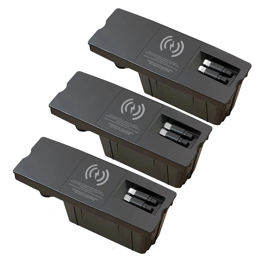 For A6 A7 2012-2018 Wireless Charger Splitter with Dual Telescopic Cable Designed for Standard 12V Automotive Power