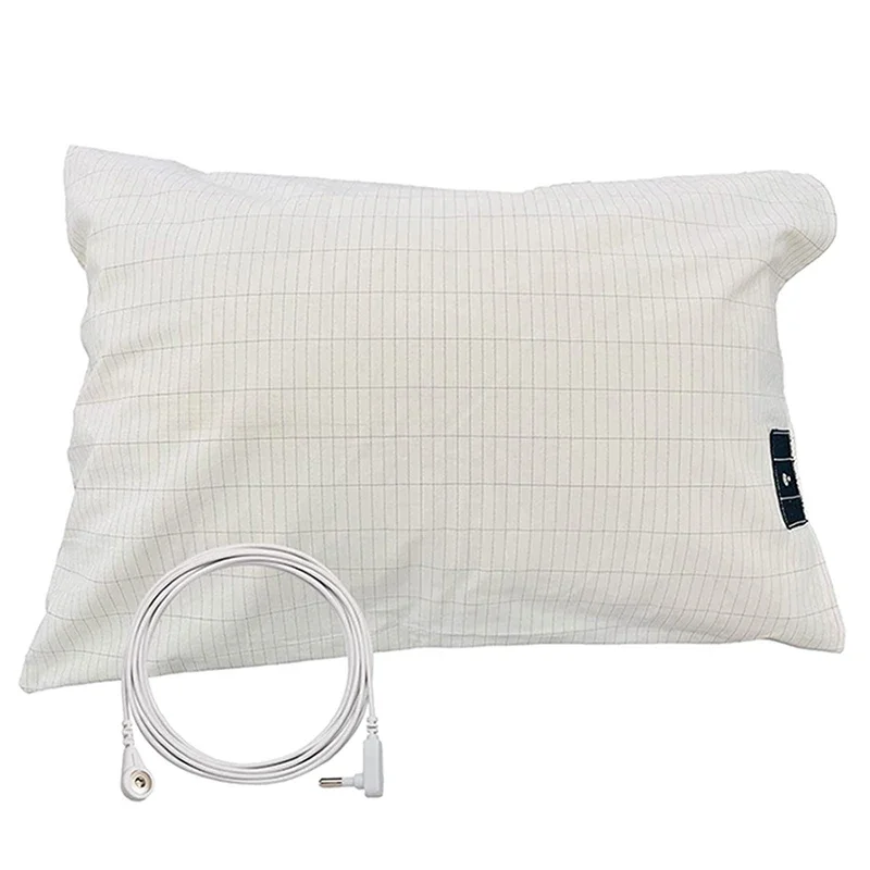 1PCS Earthing Ground Pillow Case For Health & EMF Protection Improves Sleep Conductive Silver Fiber Cotton 95% Pillowcase