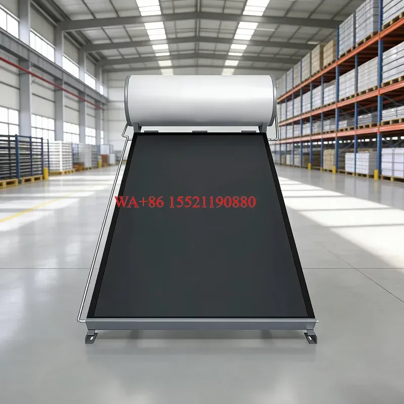 WMWMNU for Demax 150L Enamel Lined Flat Plate Solar Water Heater Split System with Electric Backup Energy Efficient for Villa
