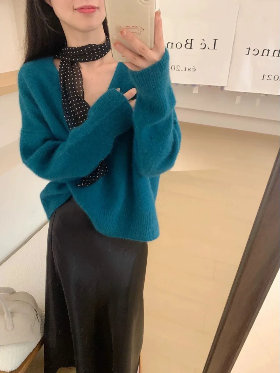 レディース レイジー スレ ニット セーター Vネック ルーズフィット オーバーヘッド 秋冬新作 着痩せ 多用途 スイート インナーウェア セーター