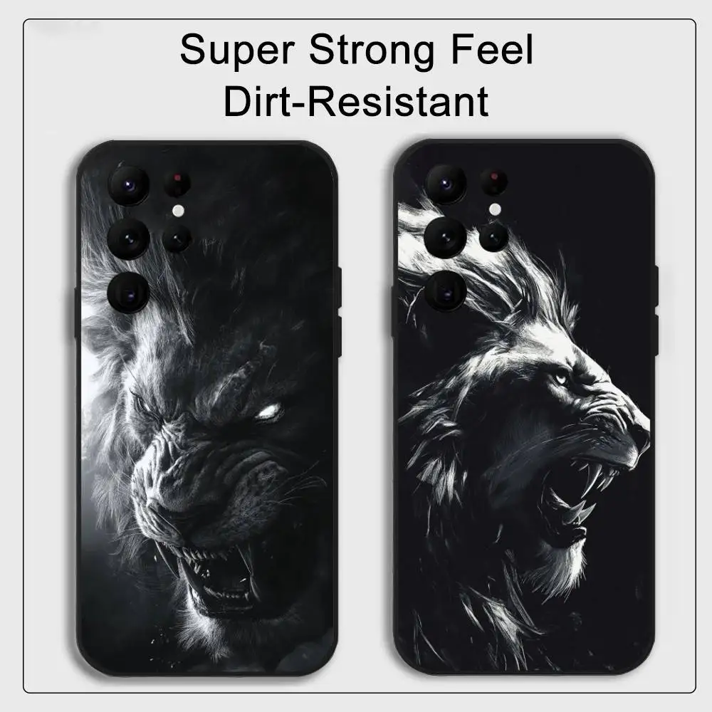 حافظة هاتف H-Hugu B-BOSS فاخرة لهاتف S Series S20 S21 S22 S23 S24 FE Plus Ultra غطاء ناعم للبشرة صديق للبشرة