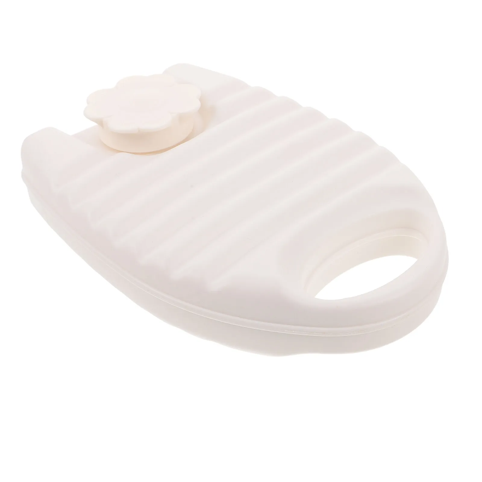 

Oval Hot Water White Reusable Portable Heating Pad for Feet Hands Winter Travel Warm Water Bottle Accessory