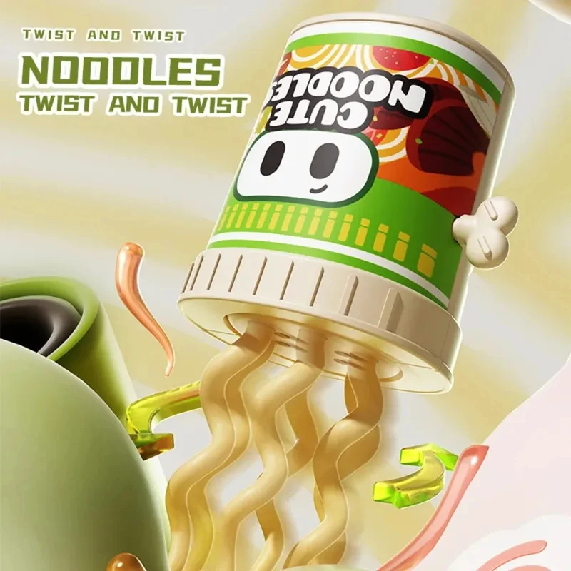 Cute Dancing Instant Noodles Wind Up Toy Funny Clockwork Cup Noodle Figure Novelty Stress Relief Desktop Ornament for Kids Gift