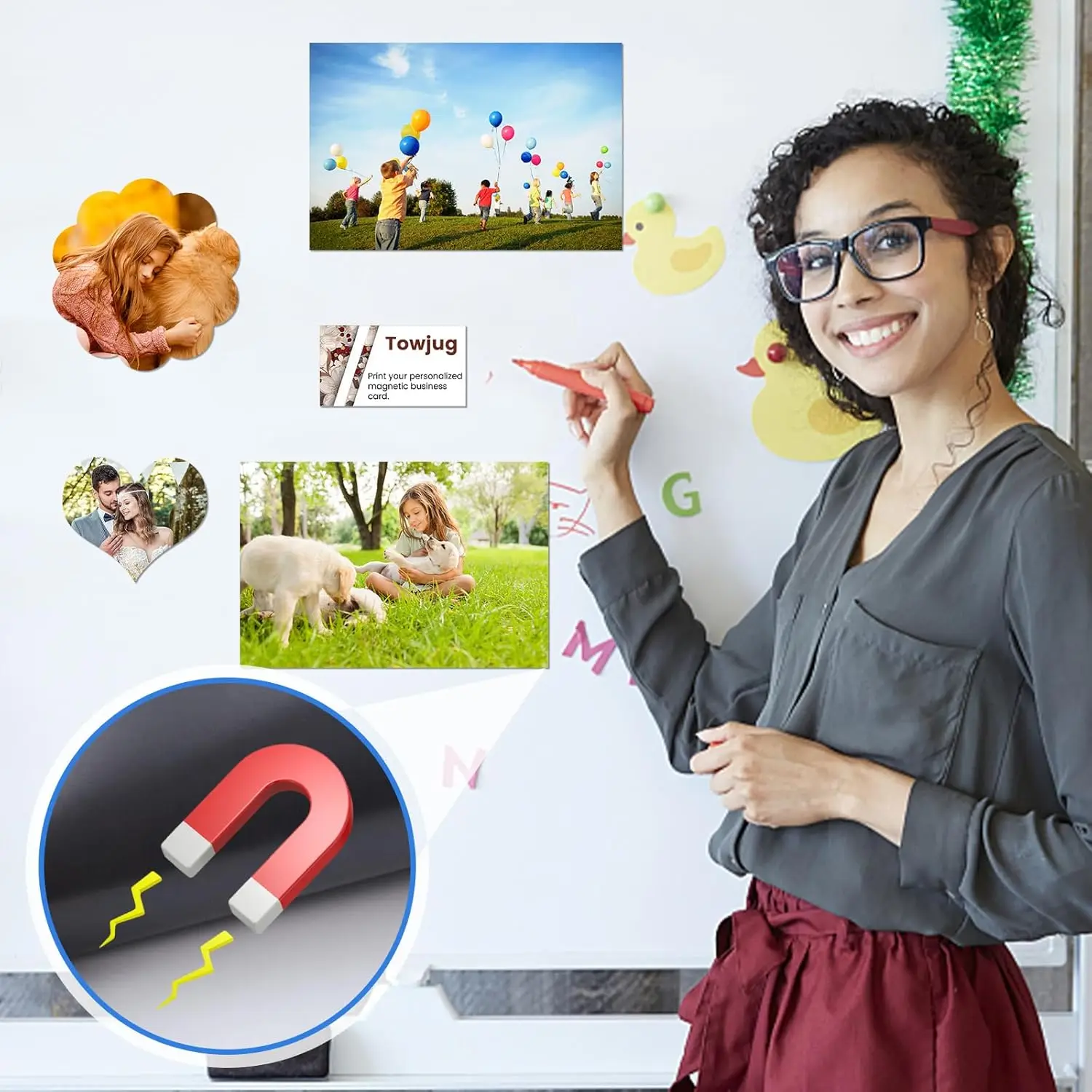 HUSPER 4R 10 Sheets Matte Printable Magnetic Paper 4 x 6 inch for Inkjet Printers Magnetic Paper