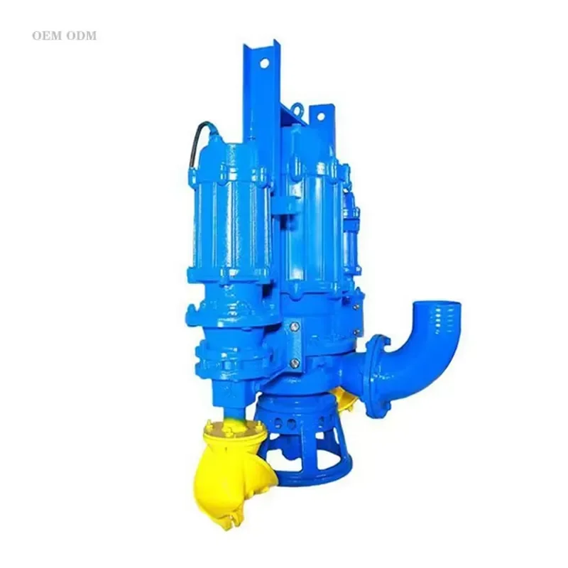 Heavy Duty ZJQ Submersible Slurry Pump Large Scale with Sand Mud Mixer High Suction Capacity
