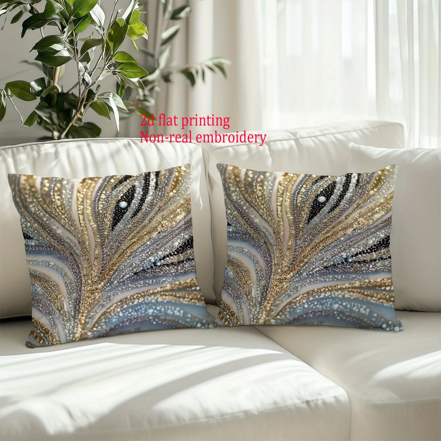 1/4pcs Stylish Peacock Patterned Pillowcases with 2d Flat Printing Sofa cushion cover home bedroom room decoration