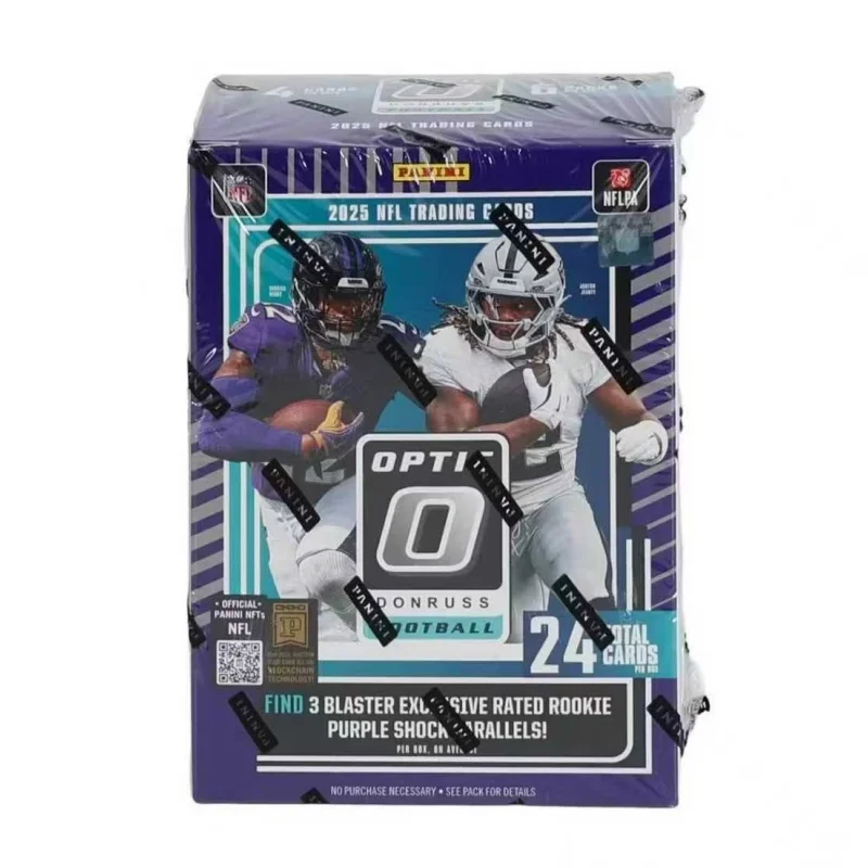 2025 Panini Donruss Optic NFL Football Blaster Box Lacrado de Fábrica Cartas Colecionáveis Rookies Classificados Downtown Parallel