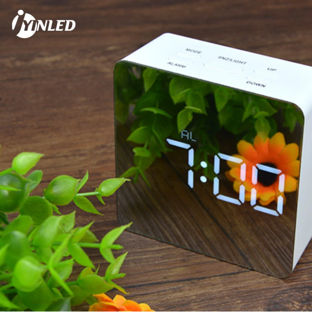 

2023 NEW LED Digital Alarm Clock Table Electronic Alarm Clock with Time Bedroom Bedside Clock Table Desk Lamp