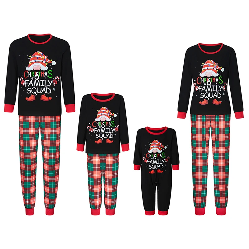 Christmas Family Matching Pajamas Toddler Jumpsuit Reindeer Print Long Sleeve Shirt and Snowflake Pants Sleepwear Set