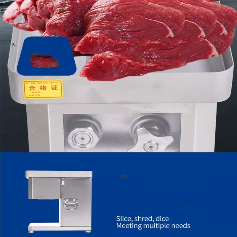 High Efficiency Electric Meat Dicer Industrial Fresh Meat Slicing Machine