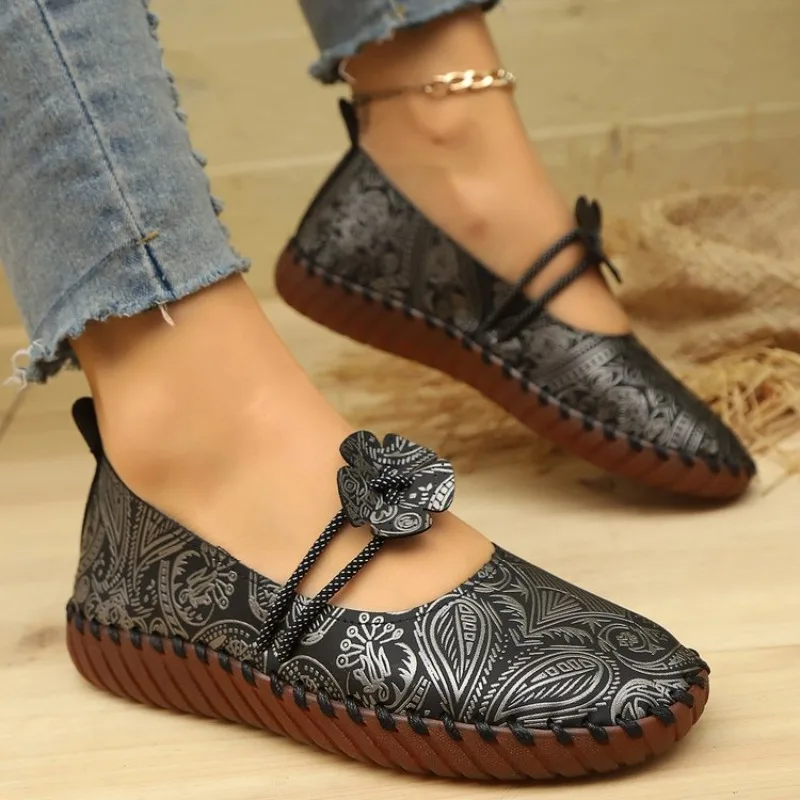 Soft Sole Women's Single Shoes Autumn Versatile Comfortable Round Head Casual Shoes Womens Loafers view 6