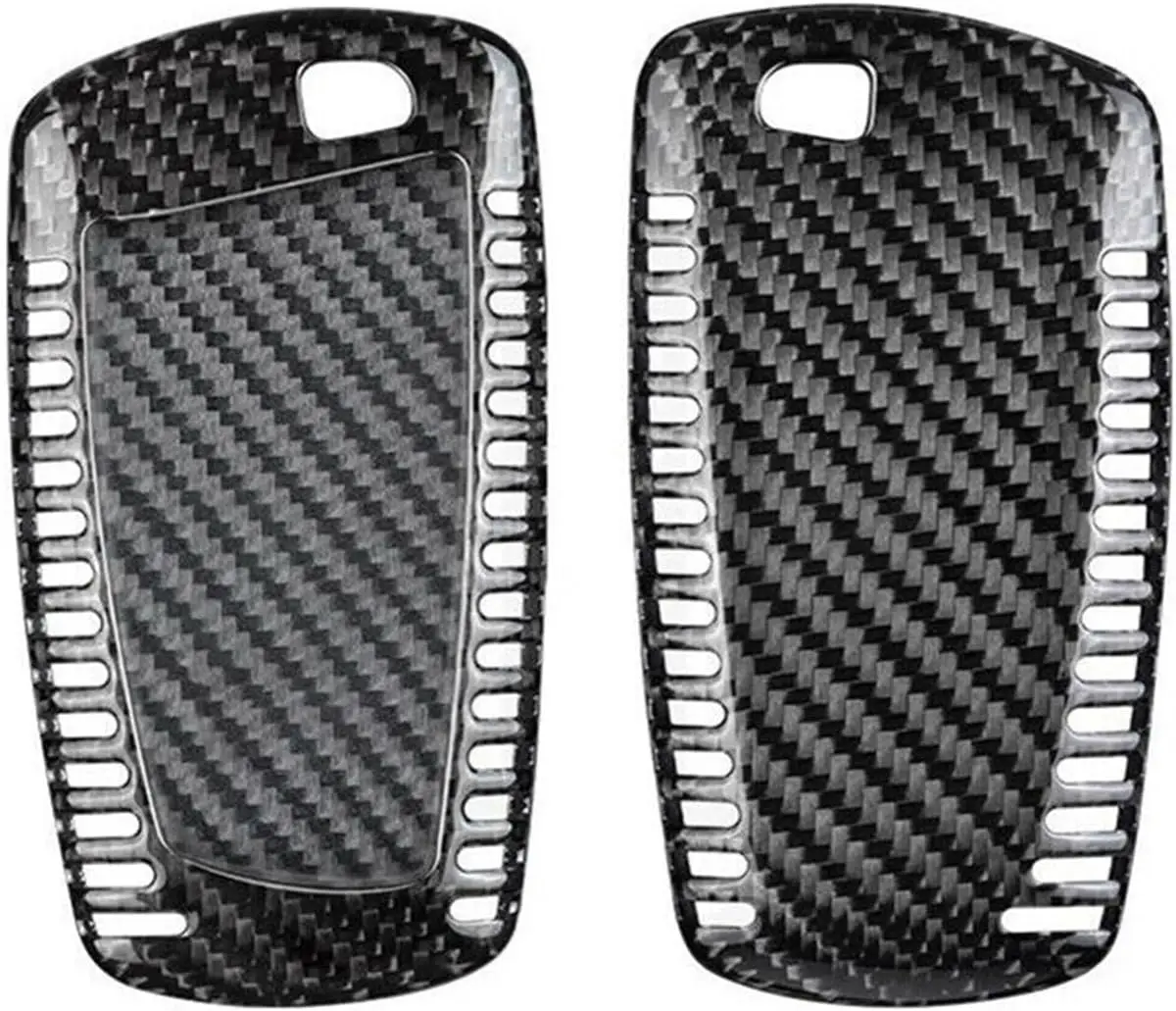 Carbon Fiber Car Remote Smart Key Fob Cover Case Shell Holder Protector Skin Compatible For BMW 3 5 7 Series X3 X5 X6 Accessorie