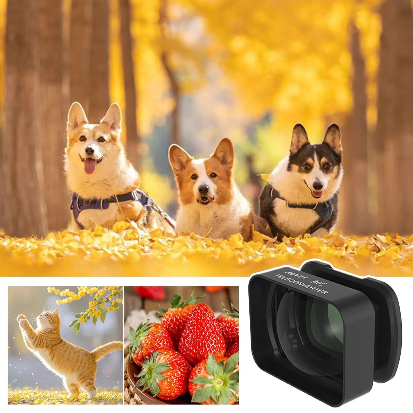 For DJI Osmo Pocket 3 Camera Zoom Lens Magnetic Microscope Teleconverter HD Close Up Macro Photography Lens For Photography