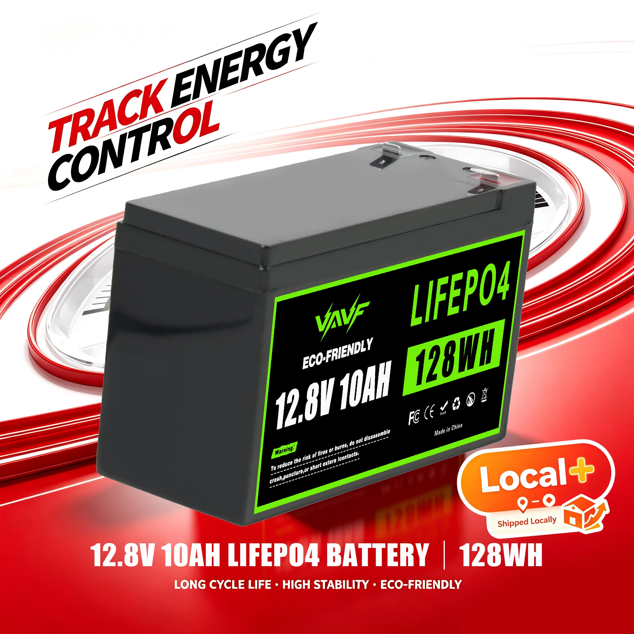 12V 10000mAh LiFePO4 Batteriepack mit BMS-Schutz, Lagerung im europäischen lokalen Lager, Versand für Outdoor-Camping, Solarenergiespeicher, Wohnwagen, Wohnmobile, Marine, Fischfinder,