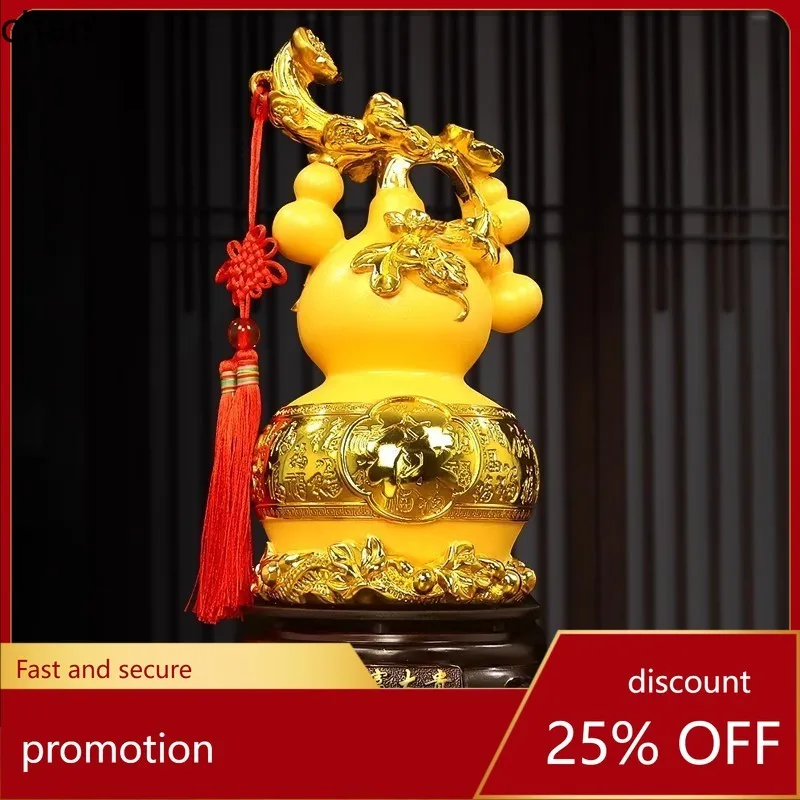 

CZ Fortune Gourd Ornament for Living Room, Wine Cabinet, Entryway, TV Cabinet, Office Desktop Decoration, Housewarming Gift