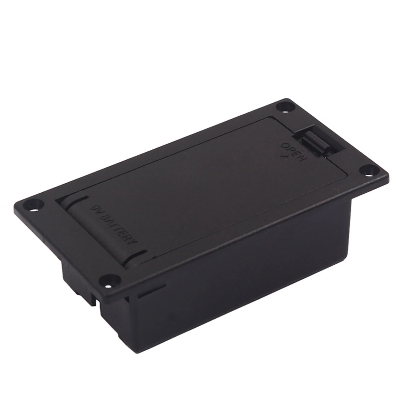 

1pcs Box For Guitar Bass Ukulele Flat Mounting Holder Durable Replacement Case Black 9V Holder Accessory
