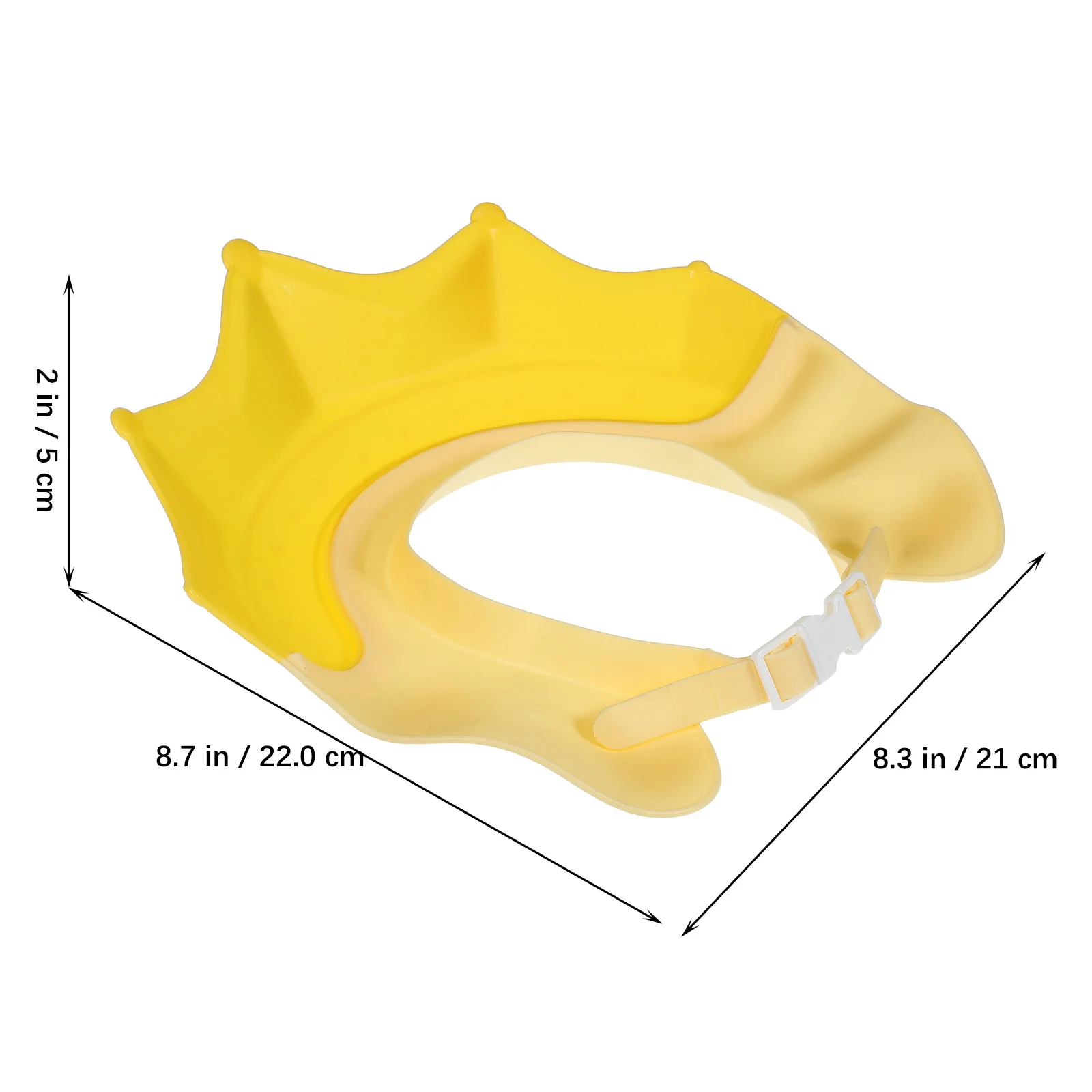 قبعة استحمام للأطفال الصغار، قبعة حمام للأطفال قابلة للتعديل، مادة PP ناعمة مقاومة للماء، حماية للعيون والأذنين، قناع حمام أنيق للرضع #2