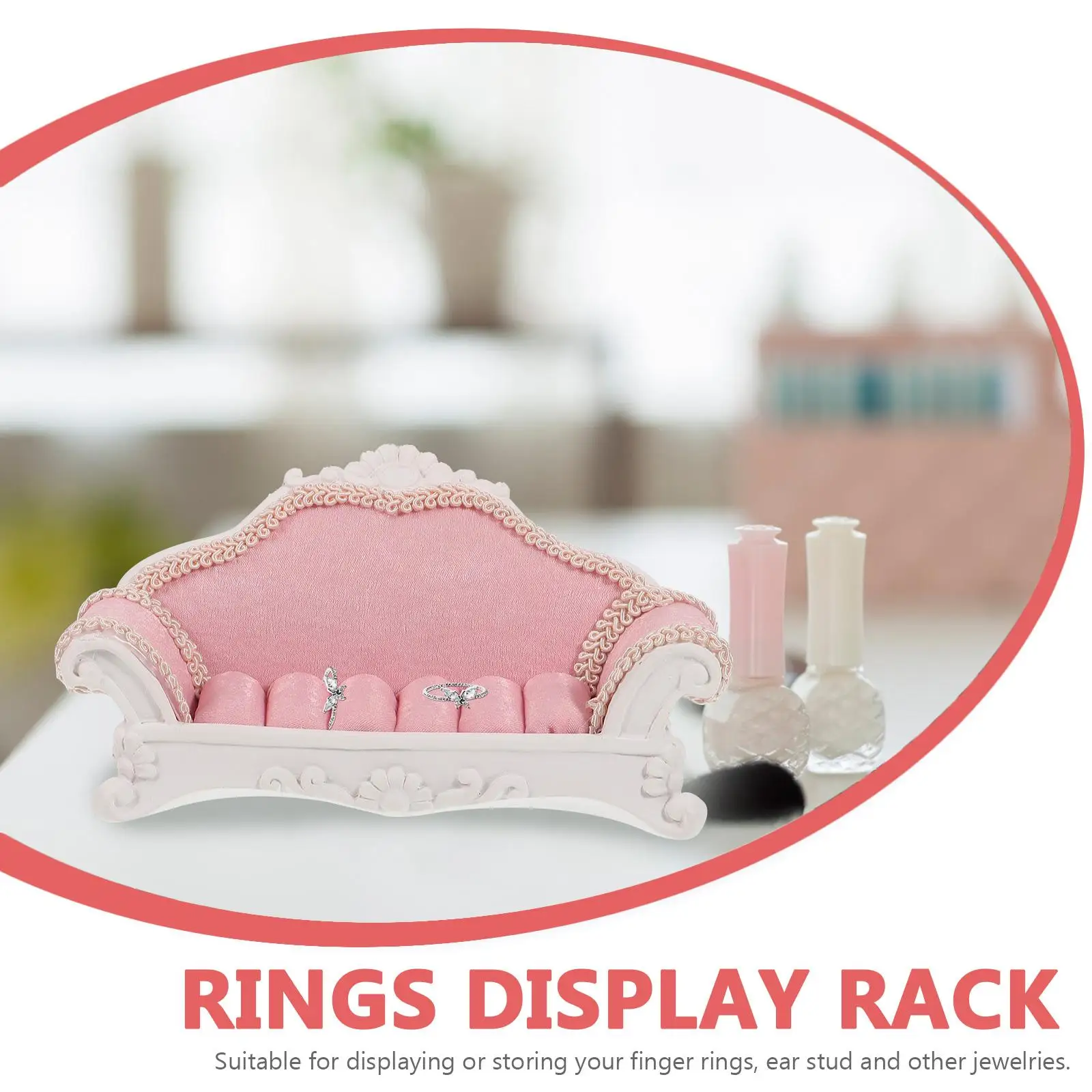 Sofa shaped Jewelry Sofa Shaped Jewelry Holder Display St St ganizer Rings Rack Holder Retro Decor Storage For Home Shop