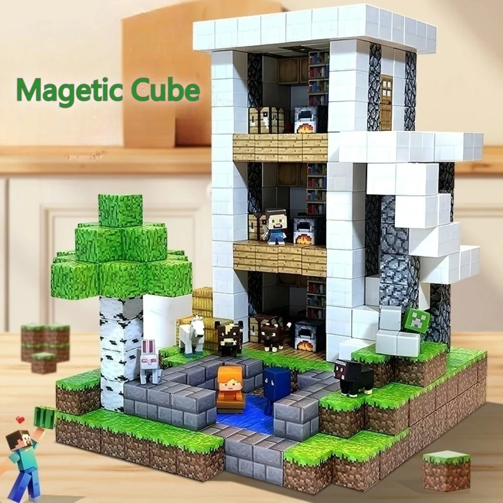 Magnetyczne klocki konstrukcyjne STEM dla dzieci – DIY magnetyczne płytki edukacyjne zabawki konstrukcyjne dla maluchów, chłopców i dziewczynek, prezenty urodzinowe