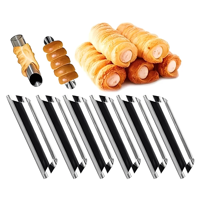 5/10PCS In Acciaio Inox Crema Corno Stampo Tubi Cannoli Cottura Del Pane Pasticceria Stampo Pasticceria Stampo Da Forno Cucina Strumento di Cottura TMZ