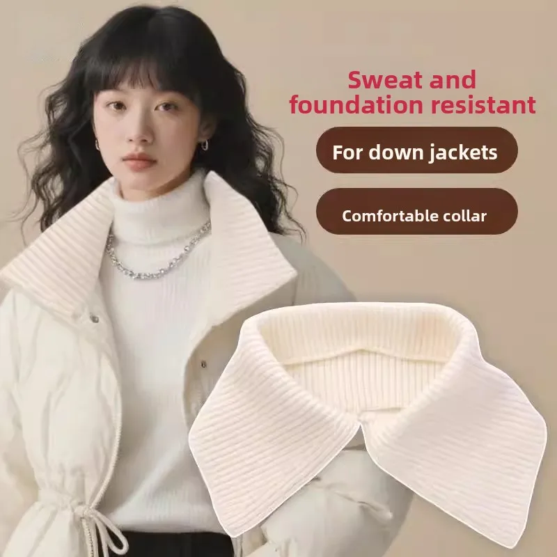 

Защитный вязаный воротник-стойка унисекс (мужской/женский) для повседневной носки, размер L, весна 2026, однотонный, в подарочной коробке