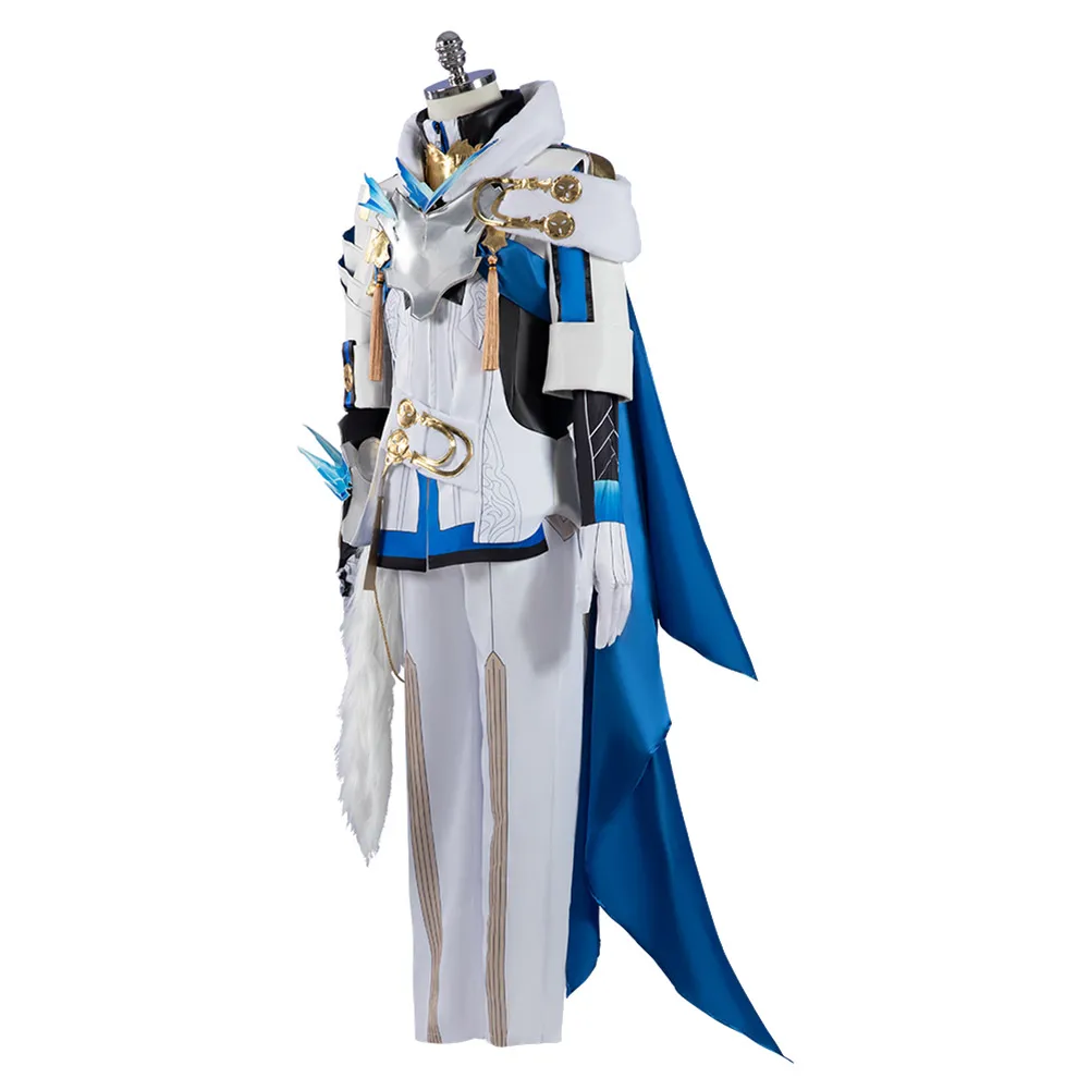 Gepard Landau fantasia cosplay para homem, macacão fantasia, top, calças, capa, roleplay, roupas, jogo, estrela, trilho, masculino, terno de Halloween