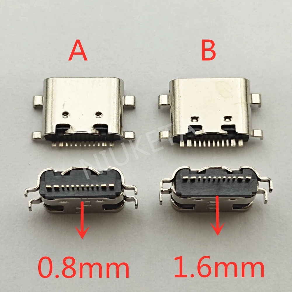10-100szt USB-3.1 Złącze USB typu C Poziome mocowanie środkowe 16P żeńskie 1.6mm przez płytę 0.8mm do adaptera ładowarki DIY typu C — zdjęcie 6