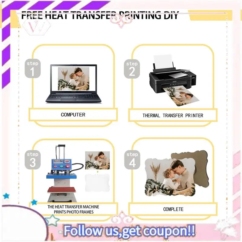 

Premium 10Pack Sublimation Photo Frames Blank With Stand Heat Transfer MDF Wooden Sublimation Photo Frames For DIY Craft,6X8inch