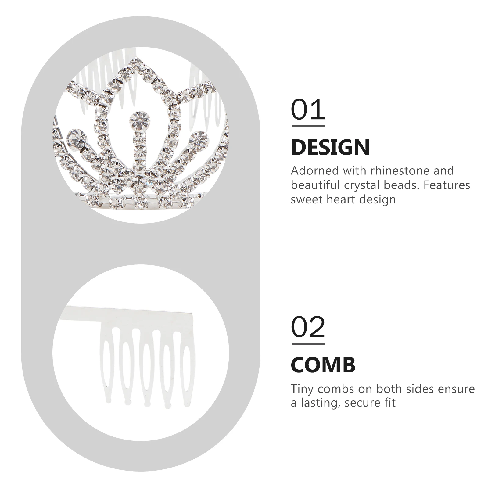 

Rhinestone Headband Crystal Tiaras for Women Bridal Wedding Crown Headdress Hair Circlet Crowns Women's Princess