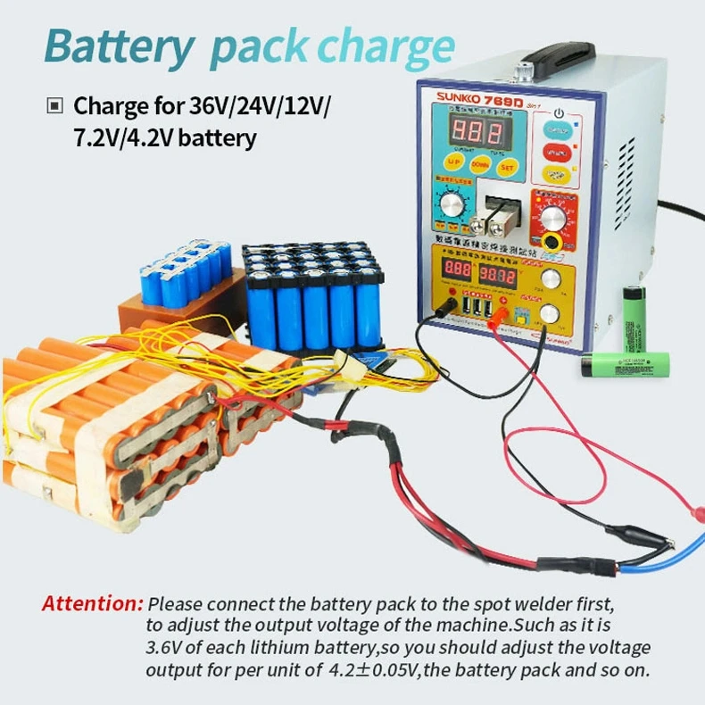 

For 110V SUNKKO 769D with 70BN Welding PEN Battery Spot Welding Machine 18650 Spot Welder Lithium Battery Assembly Solder
